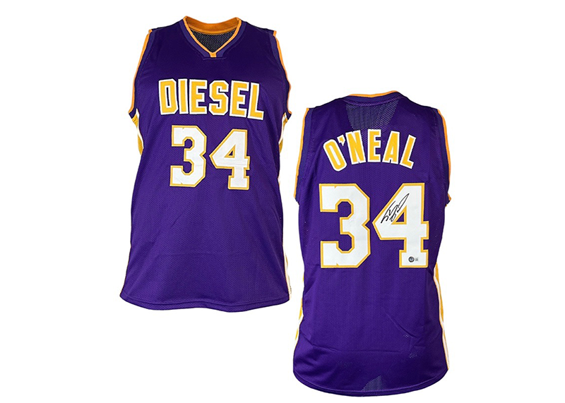 Shaquille O’Neal (Shaq) Signed Custom Purple Basketball Jersey Beckett