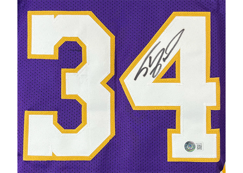 Shaquille O’Neal (Shaq) Signed Custom Purple Basketball Jersey Beckett