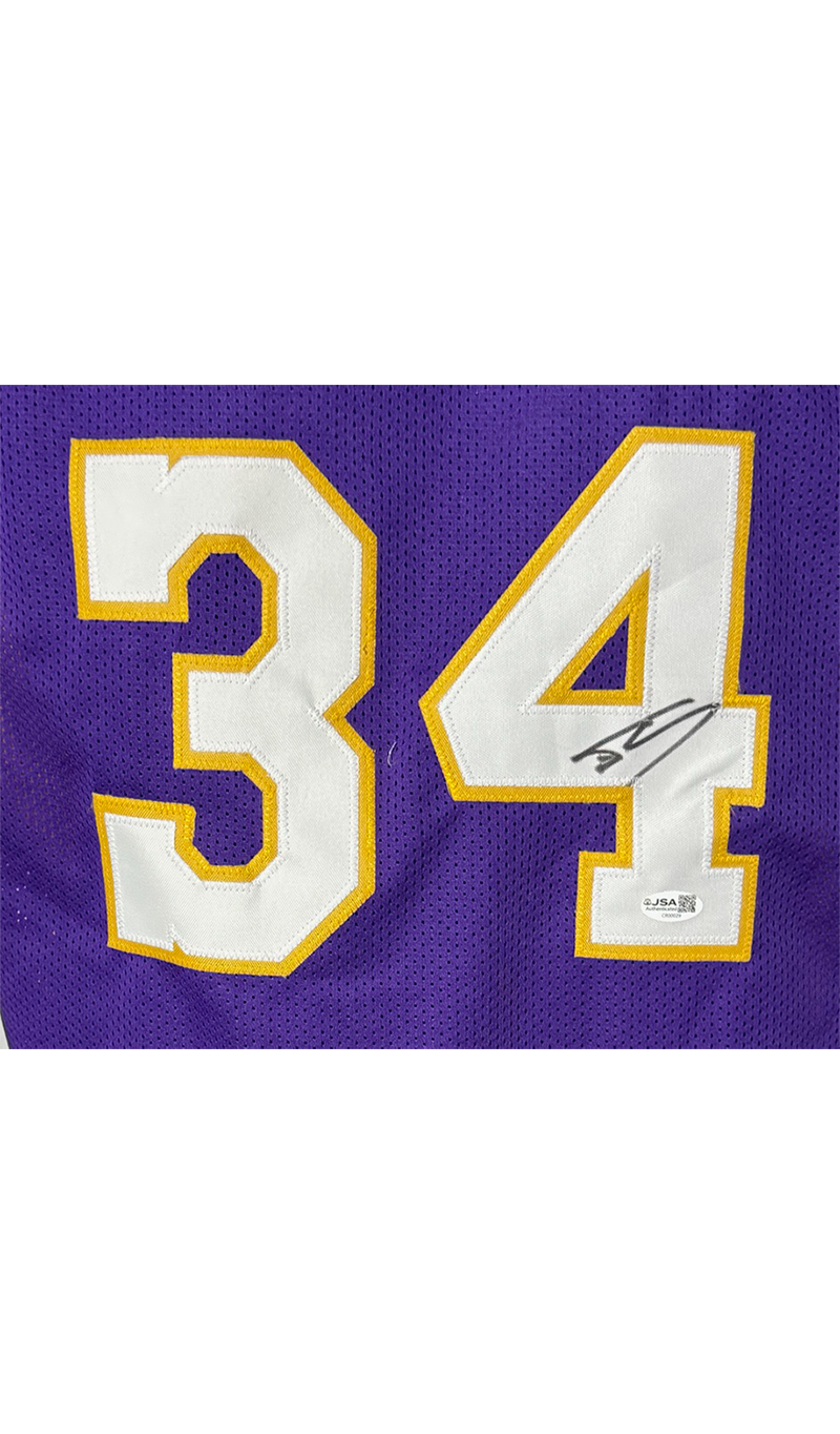 Shaquille O'Neal (Shaq) Signed Los Angeles Purple Basketball Jersey JSA