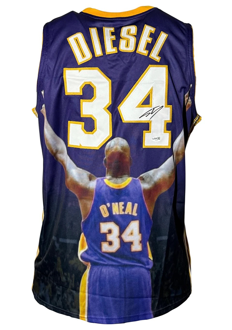 Shaquille O'Neal (Shaq) Signed Los Angeles Purple Basketball Jersey JSA