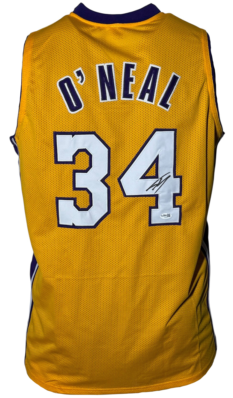 Shaquille O'Neal (Shaq) Signed Los Angeles Yellow Basketball Jersey JSA