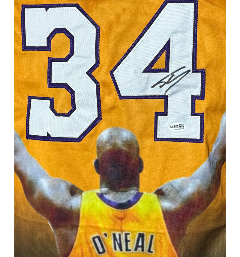Shaquille O'Neal (Shaq) Signed Los Angeles Yellow Basketball Jersey JSA