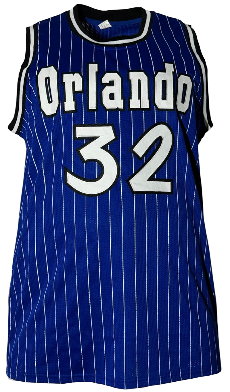 Shaquille O'Neal (Shaq) Signed Orlando Blue PinStripe Basketball Jersey JSA