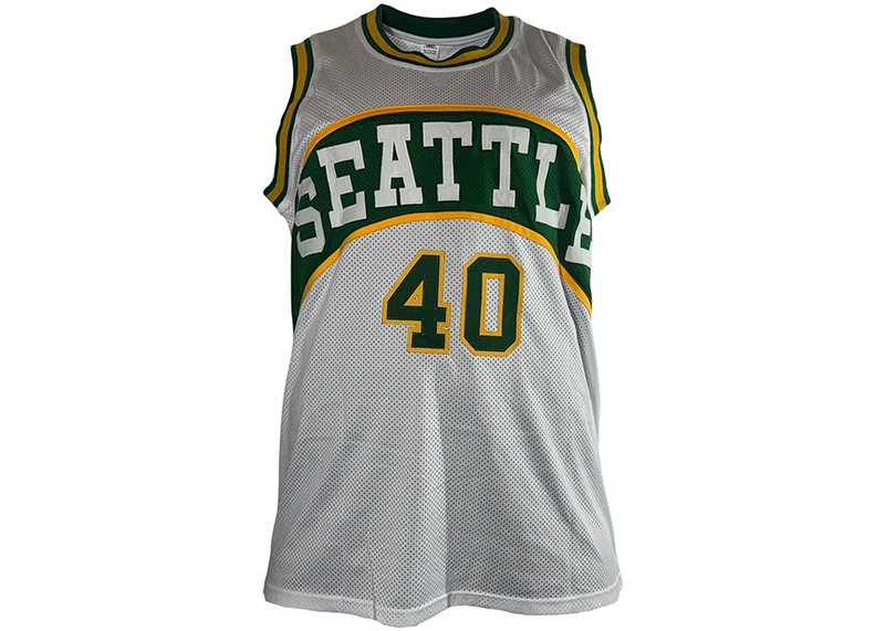 Shawn Kemp Signed Seattle White Basketball Jersey JSA