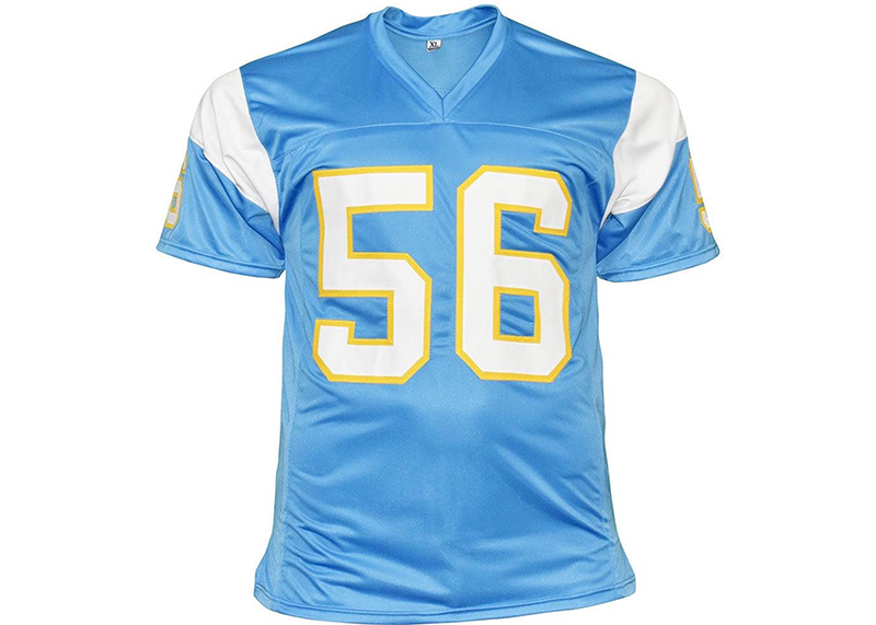 Shawne Merriman Signed Custom Light Blue Football Jersey (JSA)