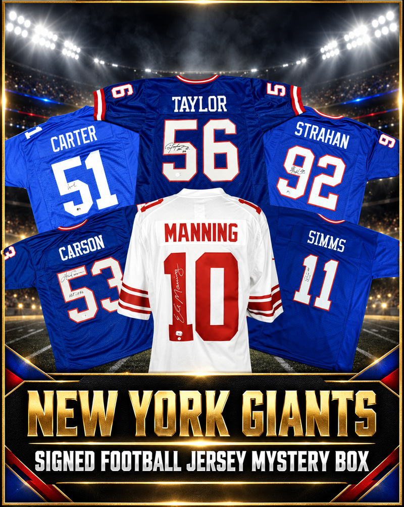 Signed Football Jersey Mystery Box - New York Giants
