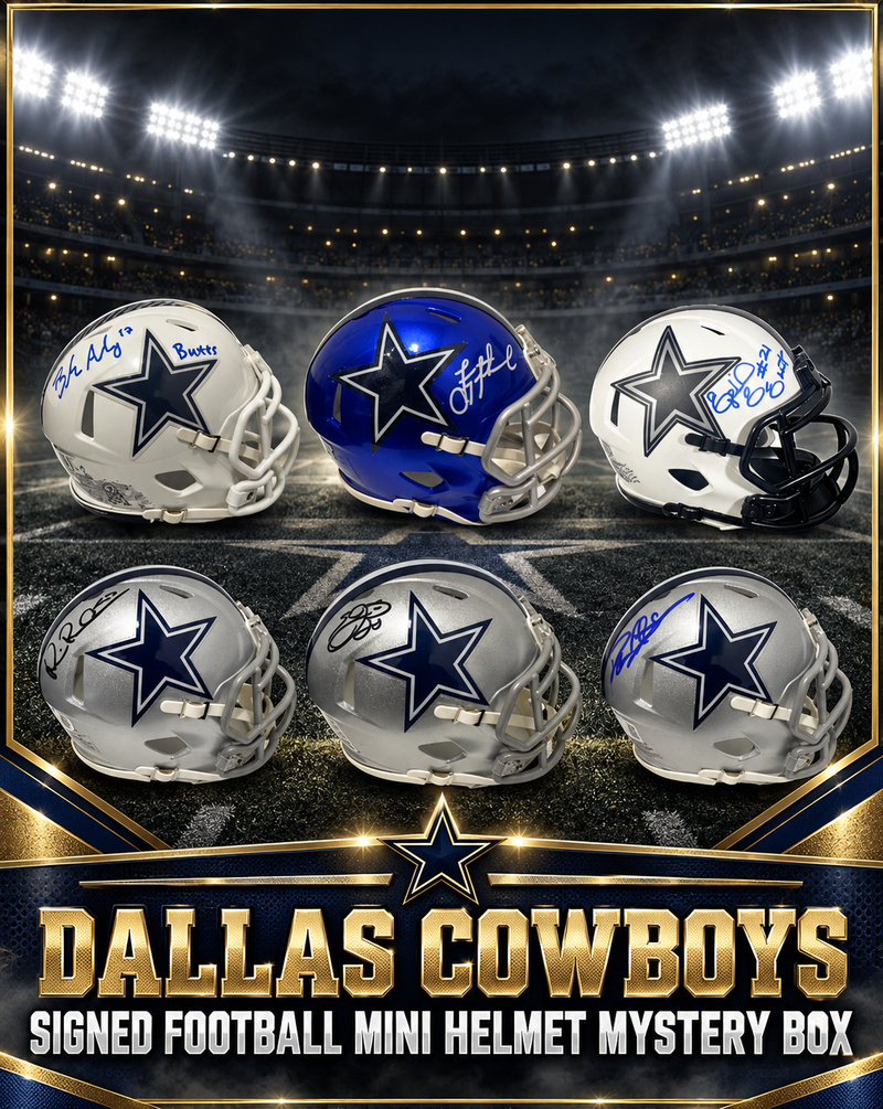 Signed Football Mini Helmet Mystery Box - Dallas Cowboys