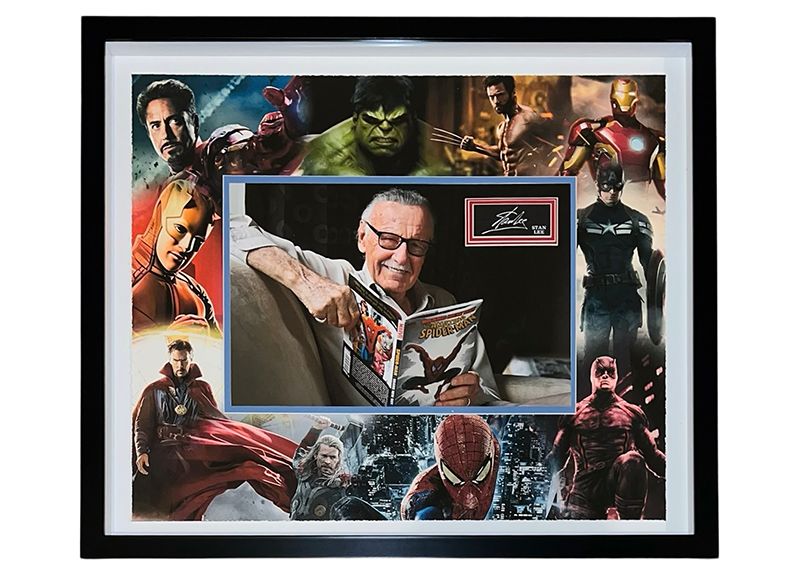 Stan Lee Marvel Universe 24x28 Framed Masterpiece Laser Engraved Display