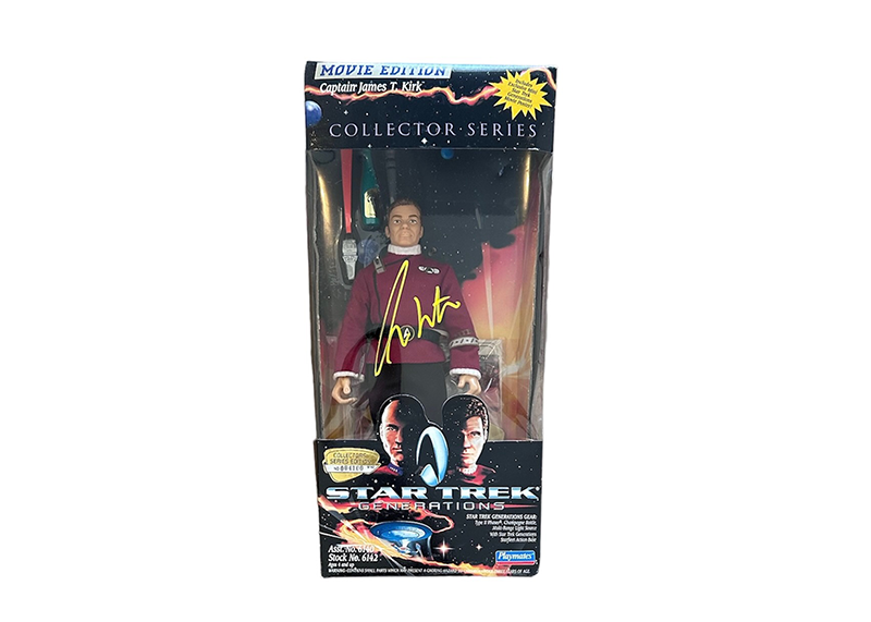 William Shatner Signed Playmates Collector Series Captain Kirk Action Figure JSA