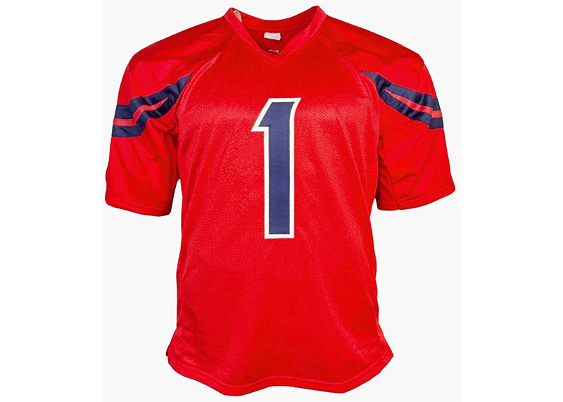 Stefon Diggs Signed Alternate Red Custom Football Jersey (Beckett)