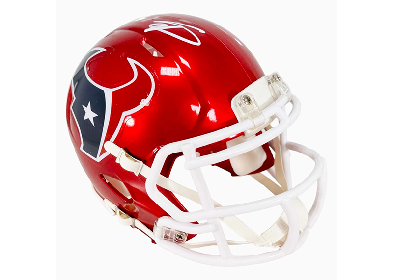 Stefon Diggs Signed Houston Texans Flash Mini Football Helmet (Beckett)