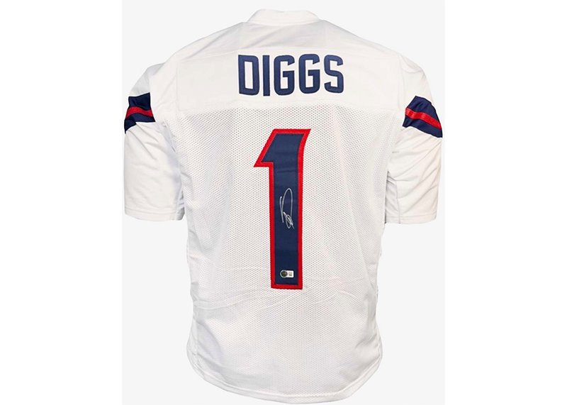 Stefon Diggs Signed White Custom Football Jersey (Beckett)