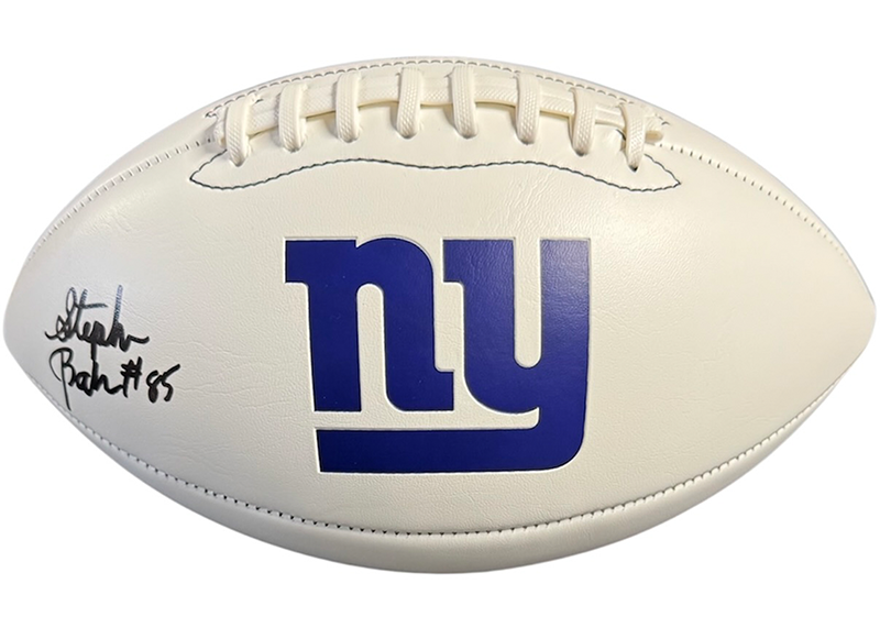 Stephen Baker Autographed New York Giants Logo Football JSA