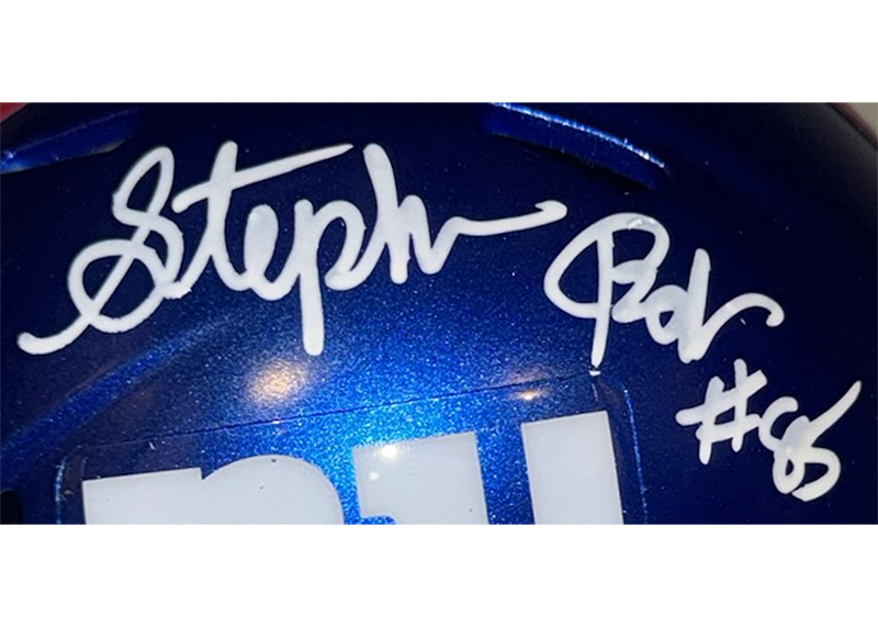 Stephen Baker Signed New York Giants Speed Mini Helmet JSA