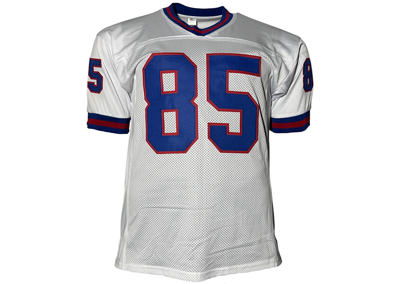 Stephen Baker Signed New York White Football Jersey JSA