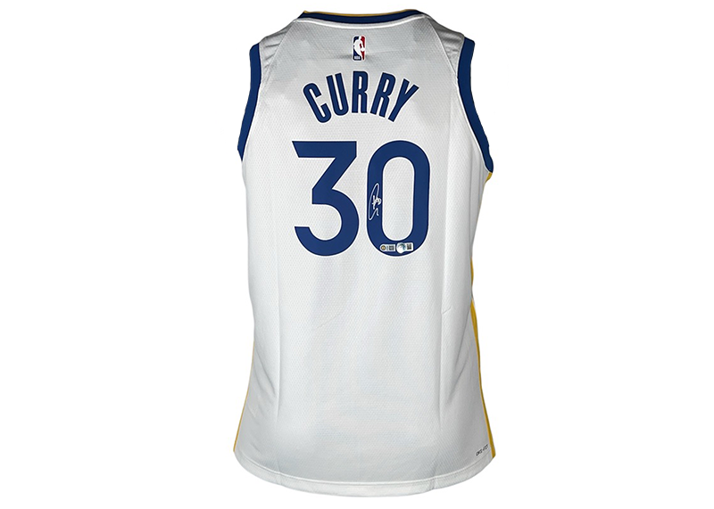 Stephen Curry Golden State Warriors Signed White Nike Swingman Jersey Beckett
