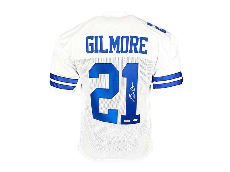 Stephon Gilmore Signed Dallas White Custom Football Jersey (JSA)