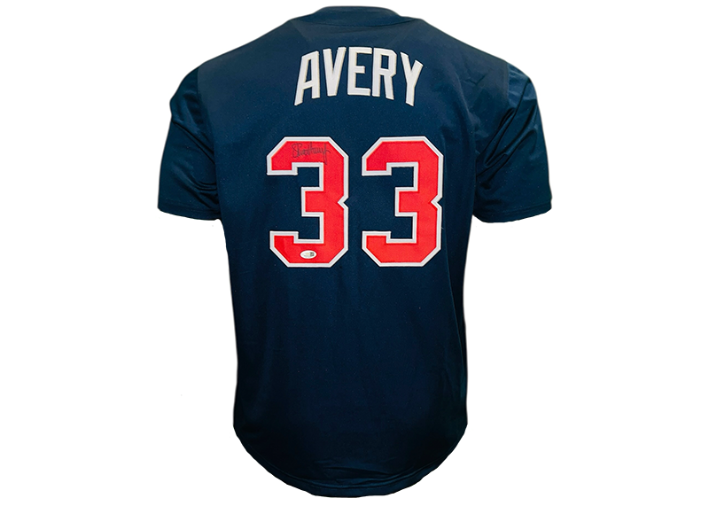 Steve Avery Signed Atlanta Blue Baseball Jersey JSA