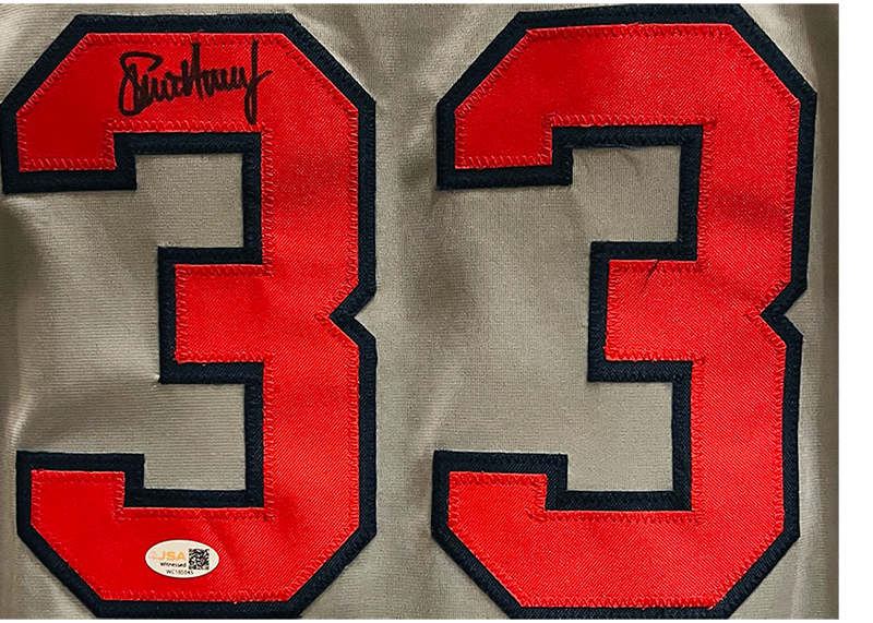 Steve Avery Signed Atlanta Gray Baseball Jersey JSA