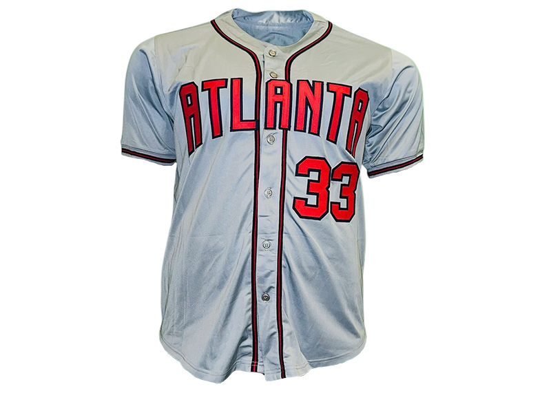 Steve Avery Signed Atlanta Gray Baseball Jersey JSA