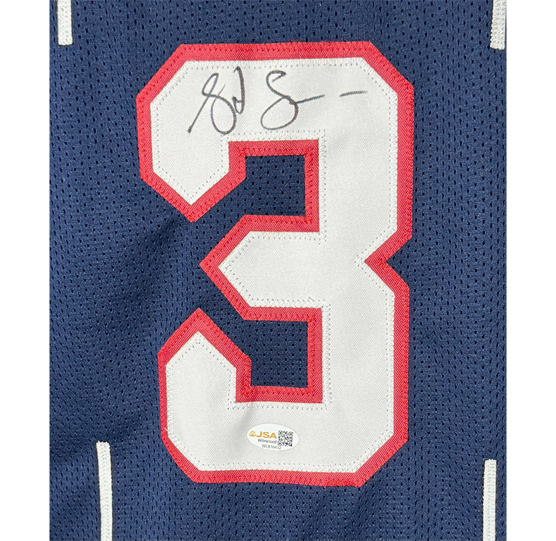 Steve Francis Signed Houston Blue Pinstripe Basketball Jersey JSA