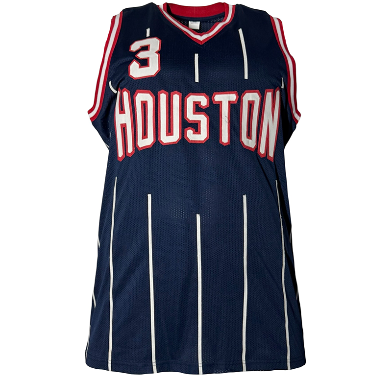 Steve Francis Signed Houston Blue Pinstripe Basketball Jersey JSA