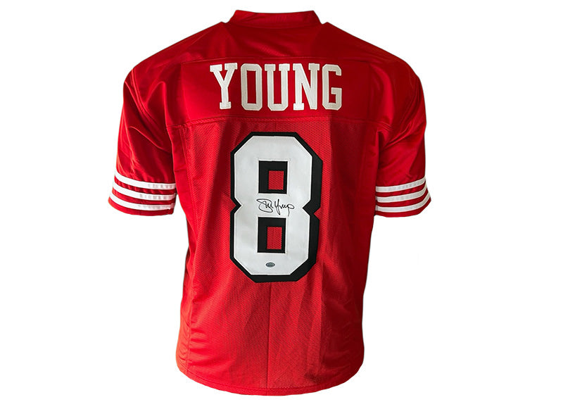 Steve Young Signed San Francisco Red Football Jersey GTSM