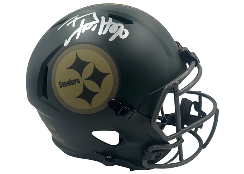 T.J. Watt Signed Pittsburgh Steelers Salute to Service Full Size Replica Helmet JSA