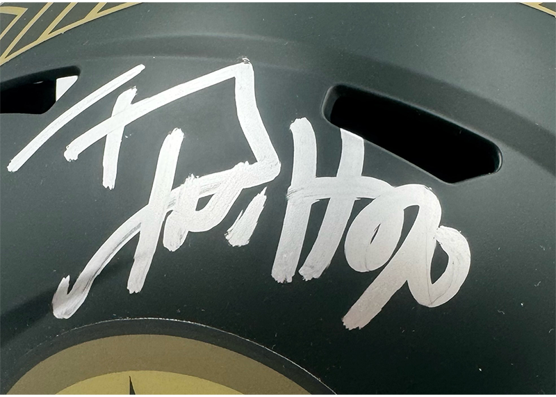 T.J. Watt Signed Pittsburgh Steelers Salute to Service Full Size Replica Helmet JSA