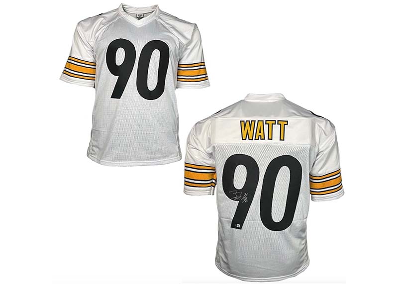 Jj Watt Logo TJ Watt Autographed Football Jersey Beckett