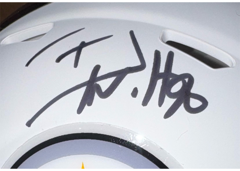 TJ Watt Signed Pittsburgh Steelers Flat Mini Football Helmet Beckett