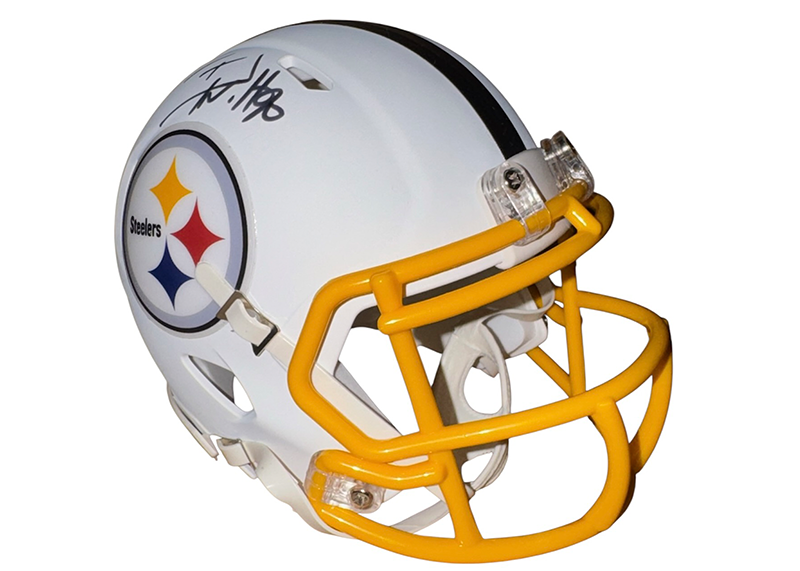 TJ Watt Signed Pittsburgh Steelers Flat Mini Football Helmet Beckett