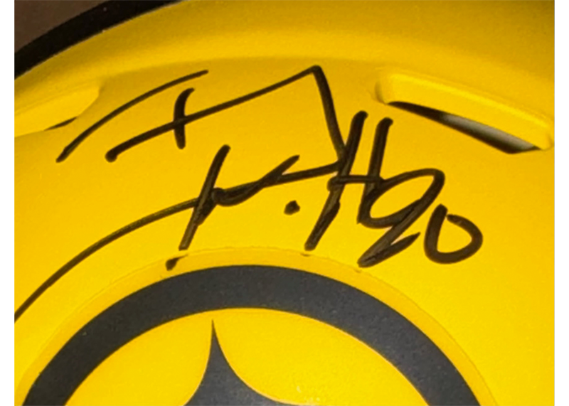 TJ Watt Signed Pittsburgh Steelers Rave Football Mini Helmet Beckett