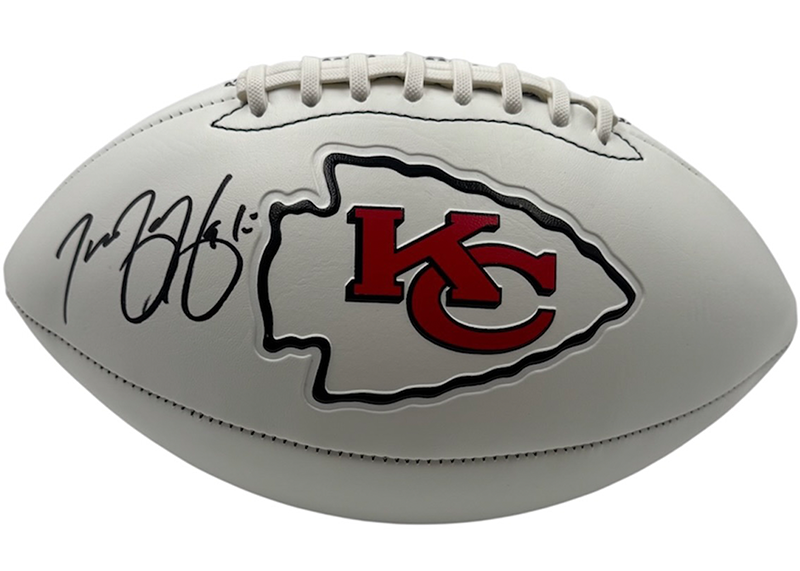 Tamba Hali Signed Kansas City Chiefs Logo Football JSA