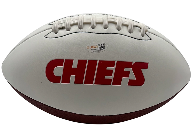 Tamba Hali Signed Kansas City Chiefs Logo Football JSA