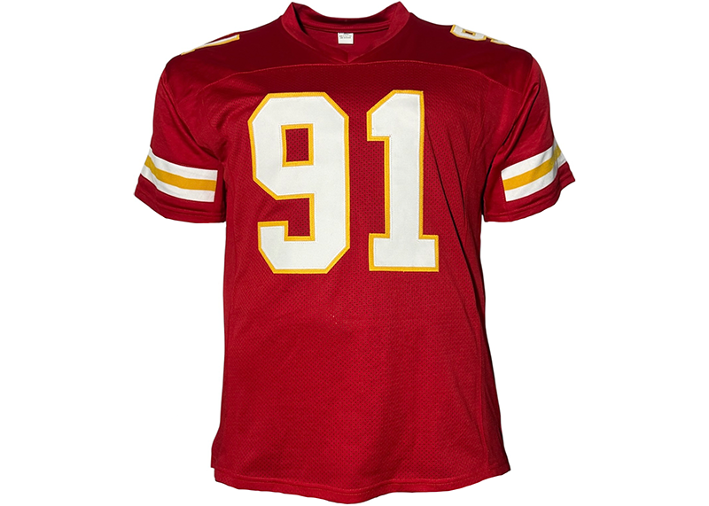 Tamba Hali Signed Kansas City Red Football Jersey JSA