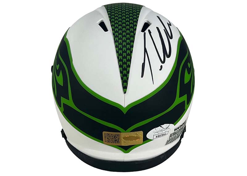 Tariq Woolen Signed Seattle Seahawks Lunar Mini Helmet JSA