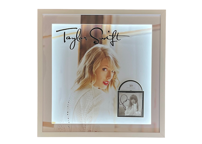 Taylor Swift Signed 3D With LED Lights 25x25 Framed CD JSA