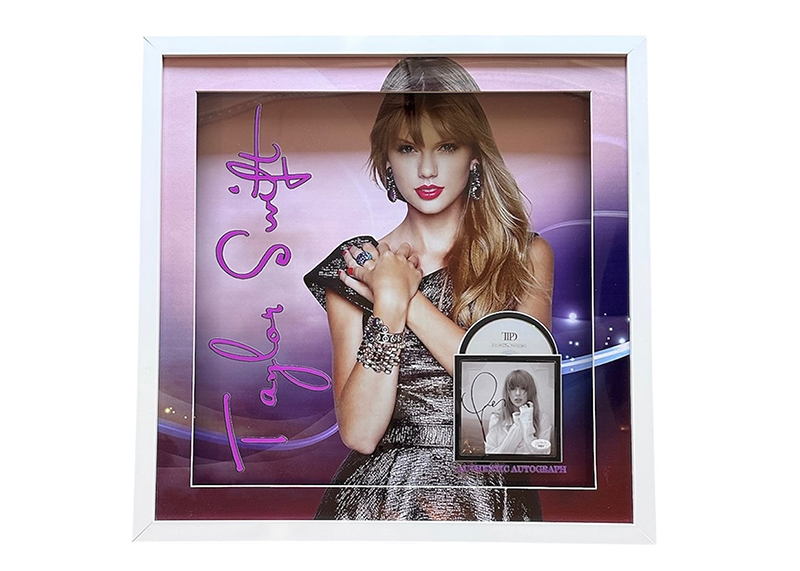 Taylor Swift Signed 3D With LED Lights 25x25 Framed CD JSA