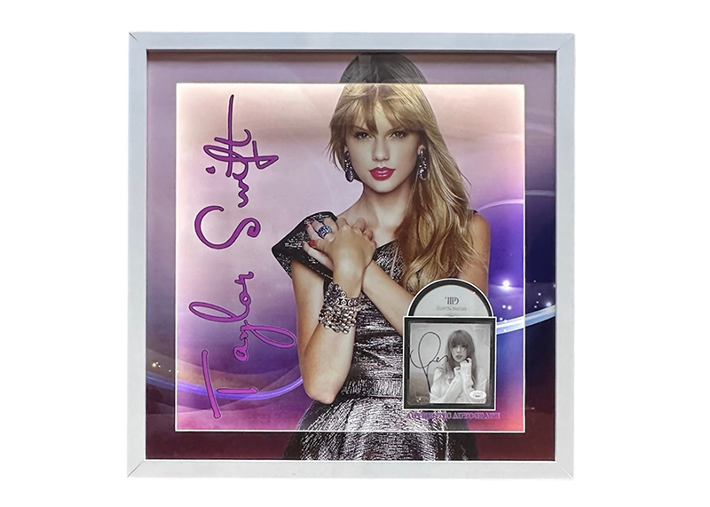 Taylor Swift Signed 3D With LED Lights 25x25 Framed CD JSA