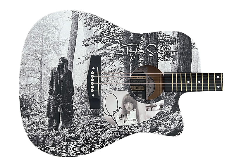 signed acoustic guitar