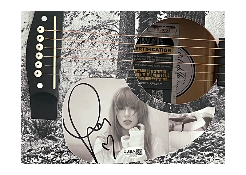 Taylor Swift signed acoustic guitar