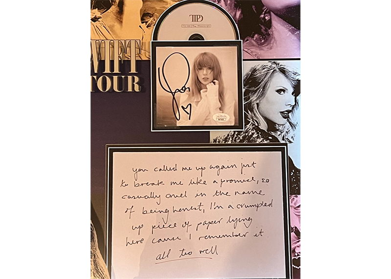 Taylor Swift Signed CD 3D LED Framed Display 25.5x26 JSA