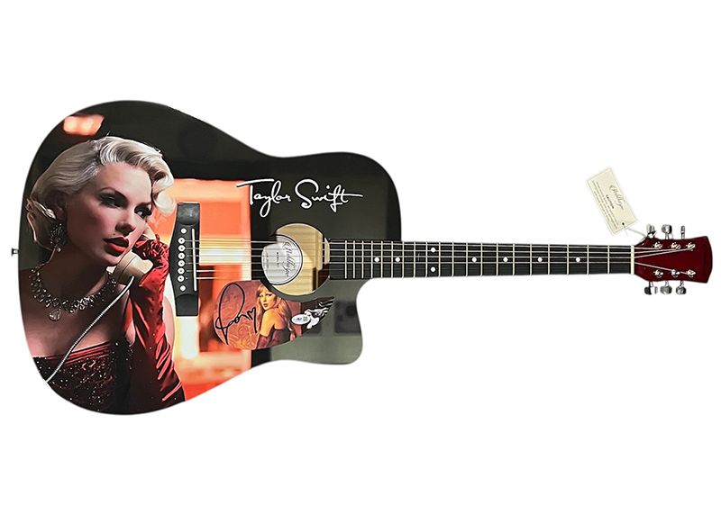 Taylor Swift Signed Life Of A Showgirl Acoustic Guitar (JSA)