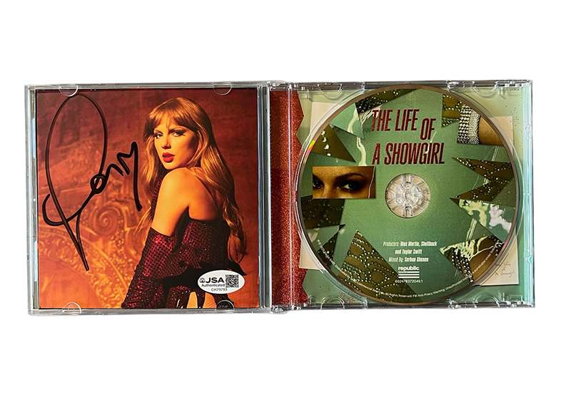 Taylor Swift Signed The Life of a Showgirl CD Insert Photo JSA