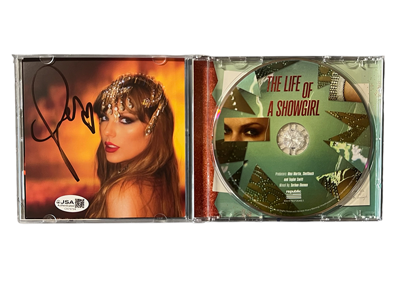 Taylor Swift Signed The Life of a Showgirl CD Insert Photo JSA