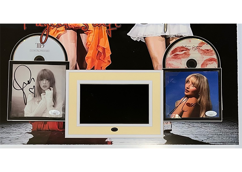 Taylor Swift & Sabrina Carpenter Signed Framed CD's With Playable Video 25x25 JSA