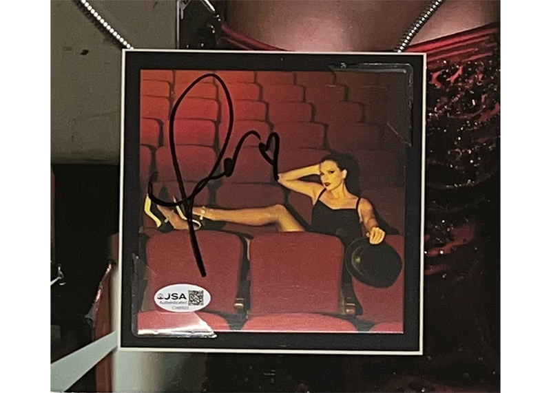 Taylor Swift Signed 21 1/2 x 21 1/2 Framed Life Of A Showgirl CD JSA