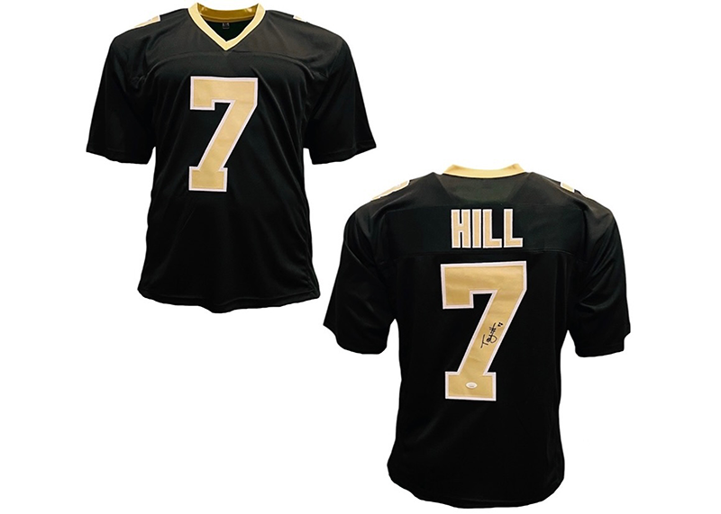 Taysom Hill Signed Custom Black Football Jersey JSA