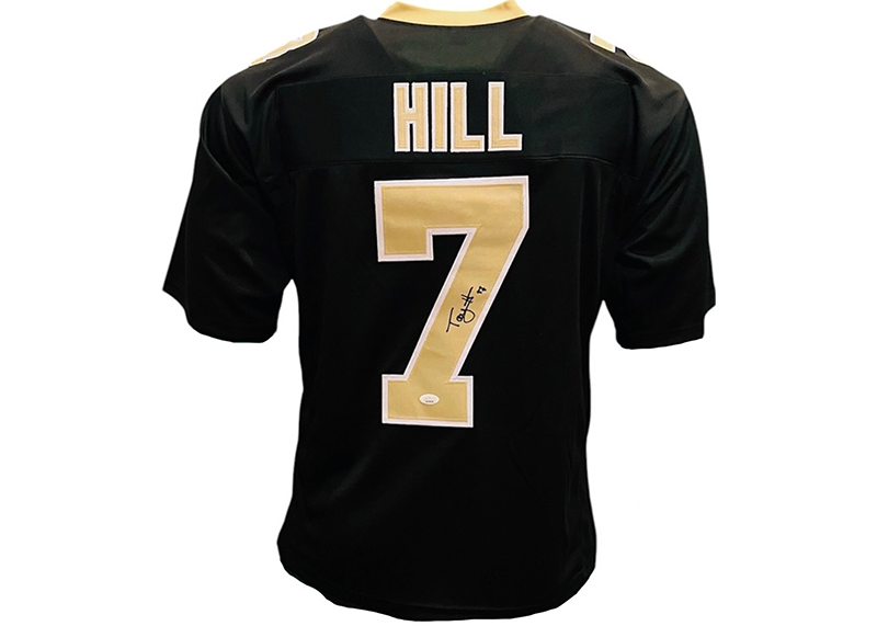 Taysom Hill Signed Custom Black Football Jersey JSA